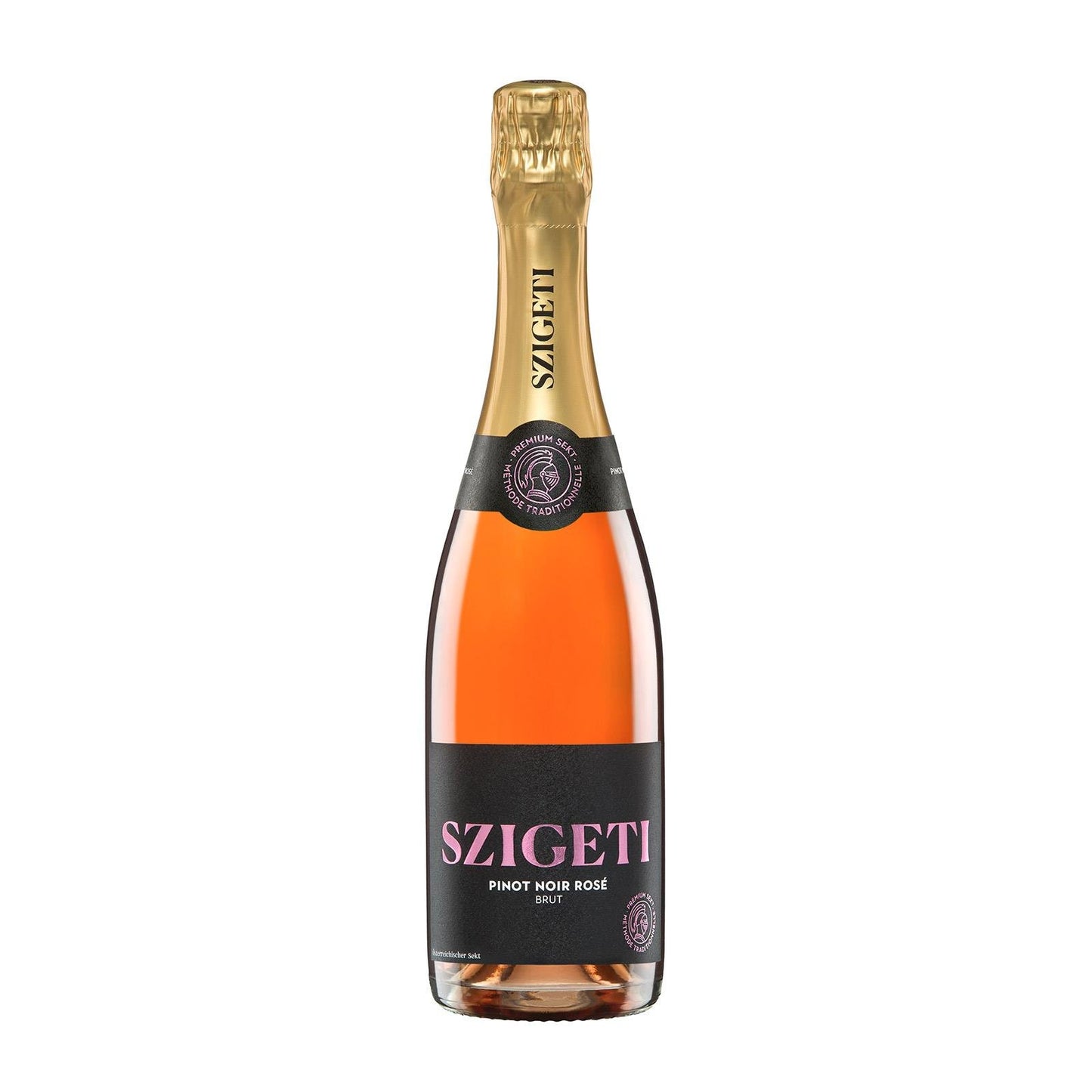 Szigeti Pinot Noir Rosé Brut 2018 bottle, Austrian sparkling rosé from Burgenland