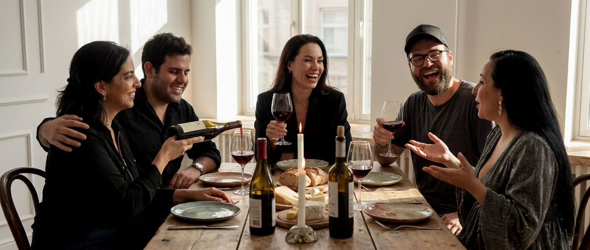 Guests sharing wine at an InBodega experience