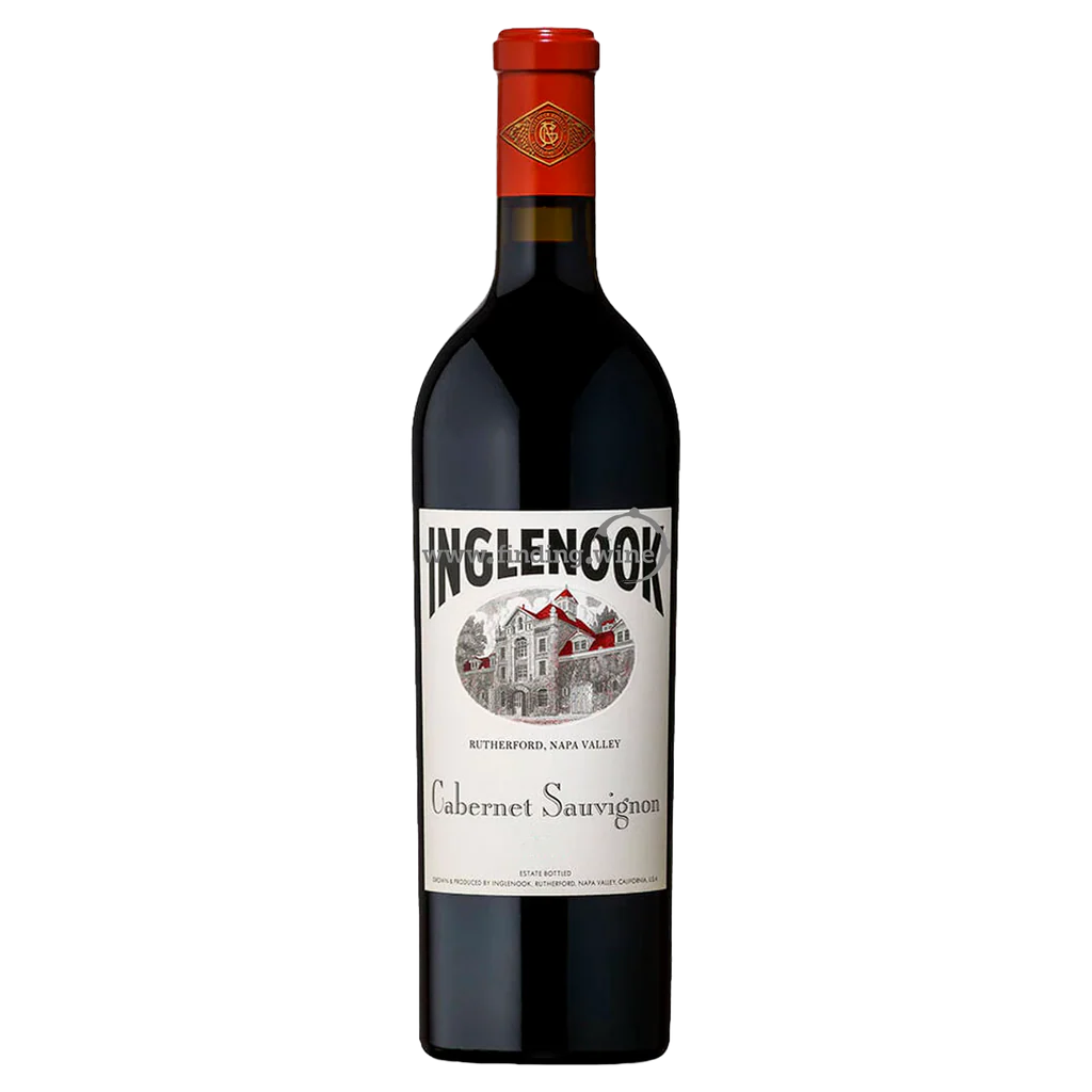 Inglenook Cabernet Sauvignon wine bottle on a white background