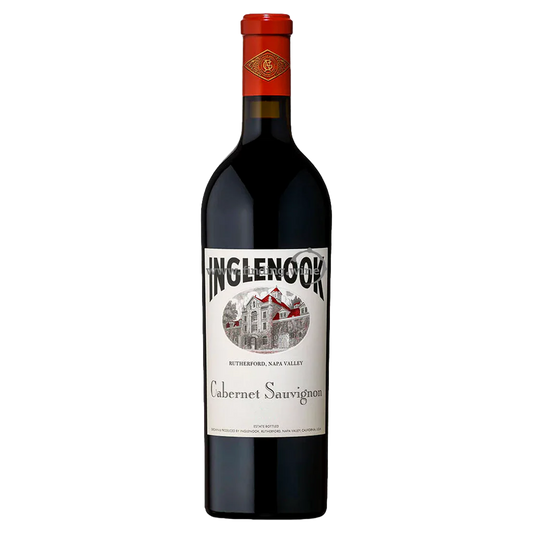 Inglenook Cabernet Sauvignon wine bottle on a white background