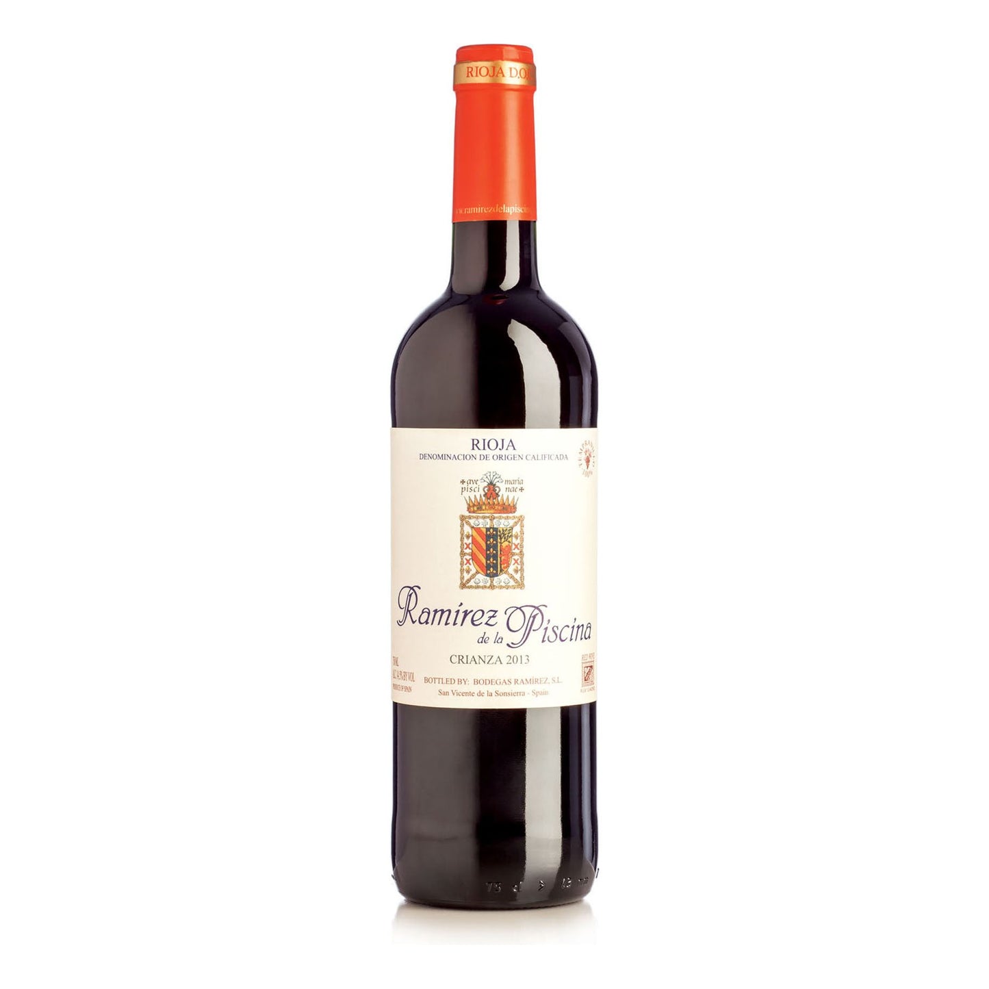 Bottle of Ramírez de la Piscina Crianza 2020 – Elegant Spanish Rioja Red Wine