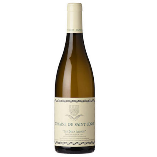 Château de Saint Cosme Les Deux Albion Blanc 2023 bottle – IGP Vaucluse southern Rhône white blend