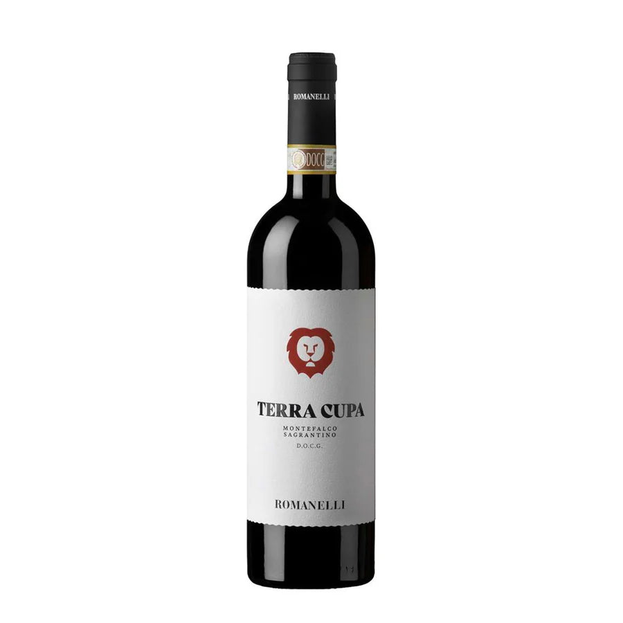 Terra Cupa Romanelli Montefalco Sagrantino DOCG 2017 bottle, Umbrian red wine