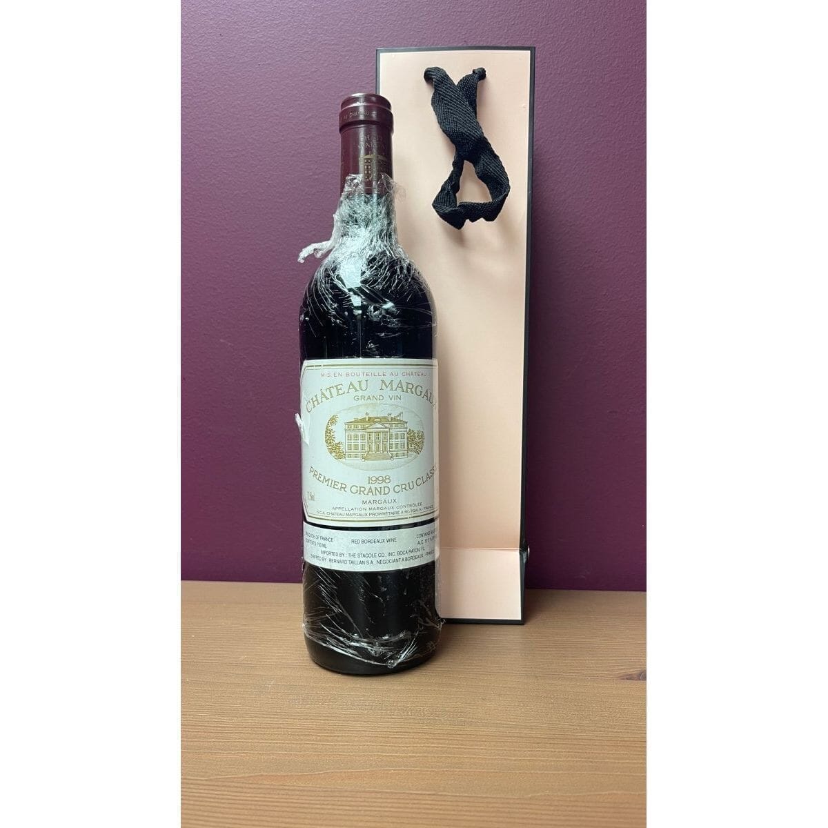 Rosy Brown Château Margaux Premier Cru Classé 1998 Exclusive Gift Bag Caná Wine Shop Wine