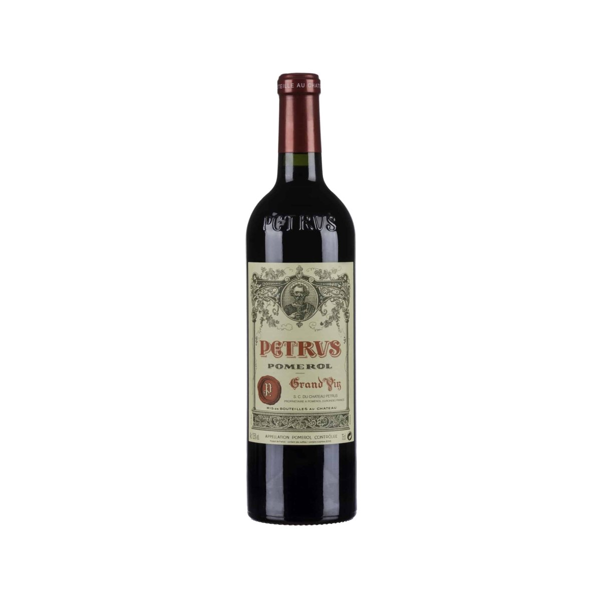 Bottle of Château Pétrus 2011 – iconic Bordeaux red wine with deep ruby color, Merlot elegance, and layered flavors of cherry, spice, and mulberries from Pomerol.