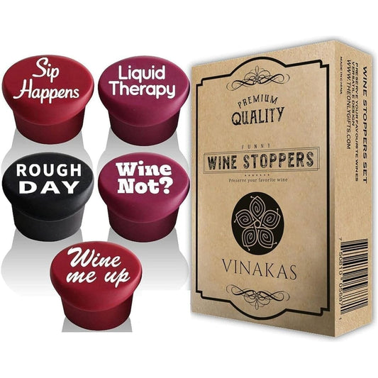 Rosy Brown Funny Wine Stoppers Caná Wine Shop Accessories