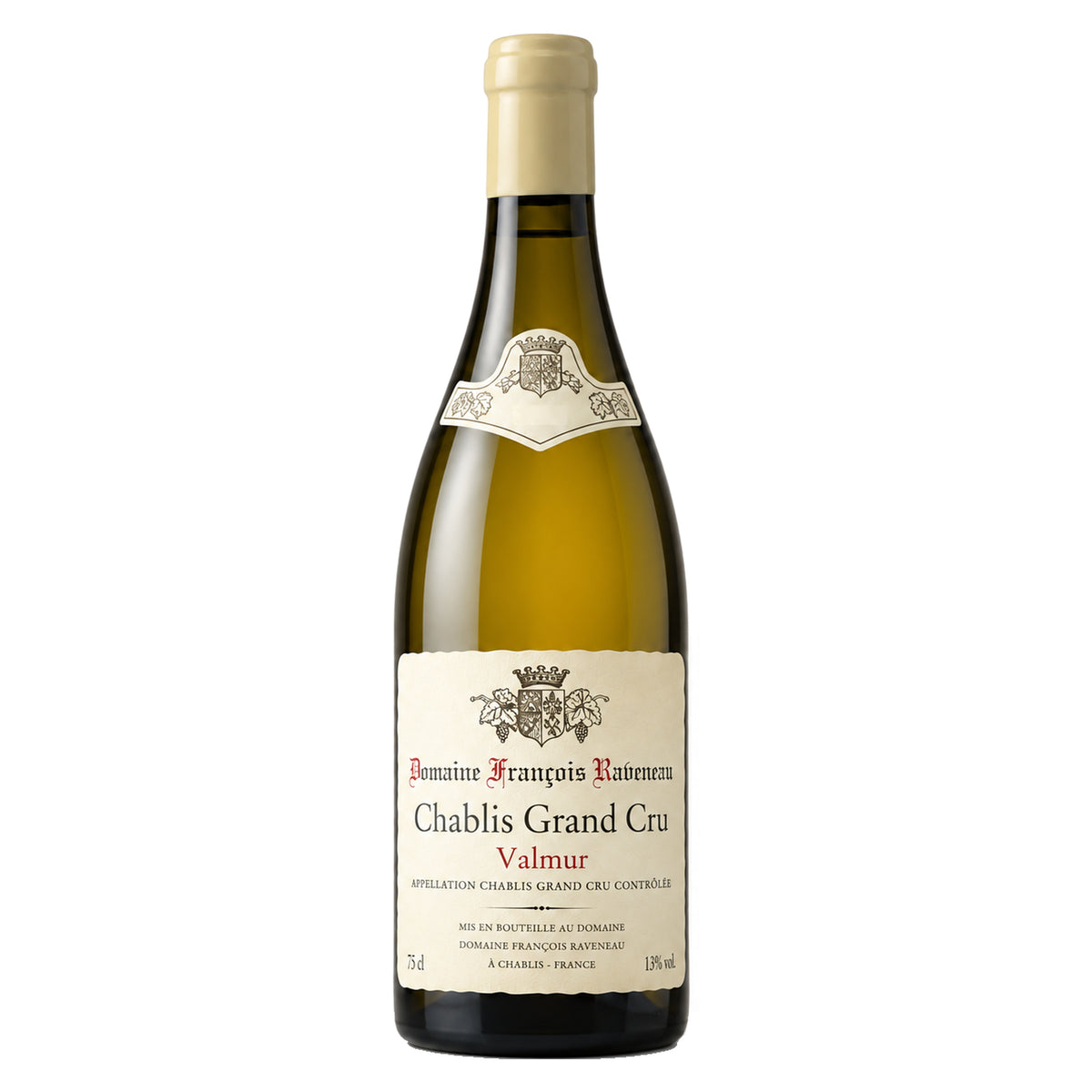 Domaine François Raveneau – Chablis Grand Cru Valmur 2015 – Burgundy France — representative bottle, vintage not shown