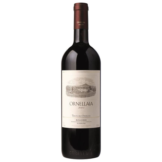 Tenuta dellʼOrnellaia Bolgheri Superiore 2005 bottle – deep ruby Tuscany