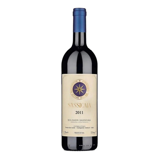 Tenuta San Guido Sassicaia 2011 bottle – Super‑Tuscan Bordeaux blend from Bolgheri