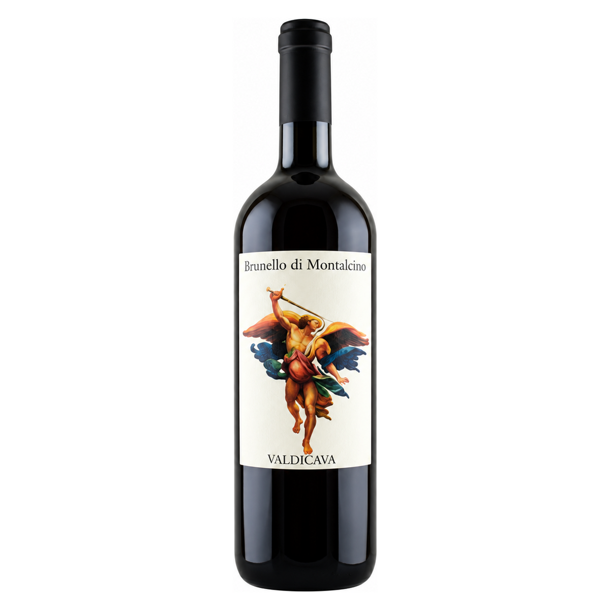 Valdicava – Brunello di Montalcino 2007 – Montalcino Italy — front bottle on white background. Representative image; label vintage not shown.