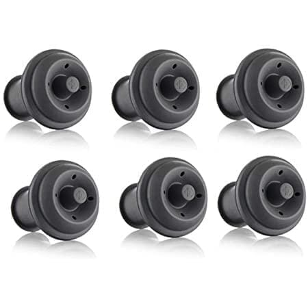 Dark Slate Gray VacuVin Stopper 6 Pack Caná Wine Shop Accessories
