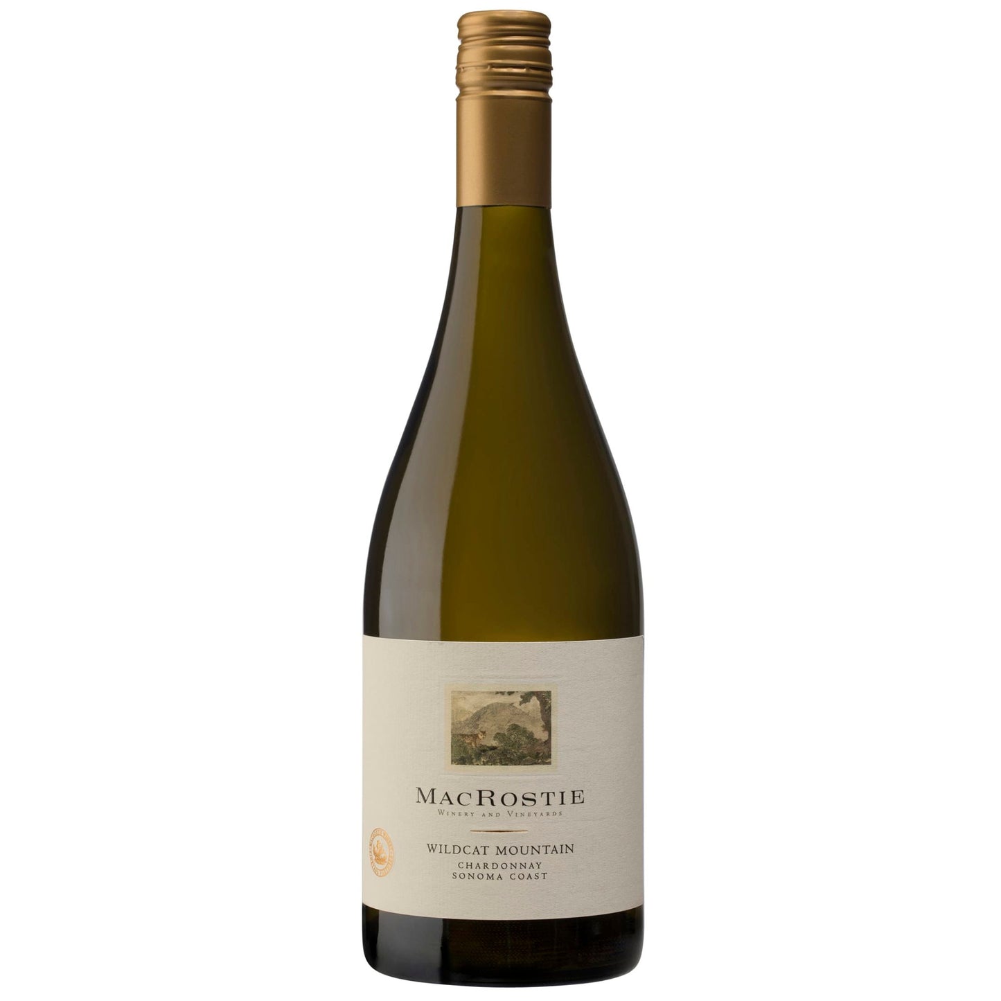 MacRostie Wildcat Mountain Vineyard Chardonnay 2020 bottle, Sonoma Coast California Chardonnay
