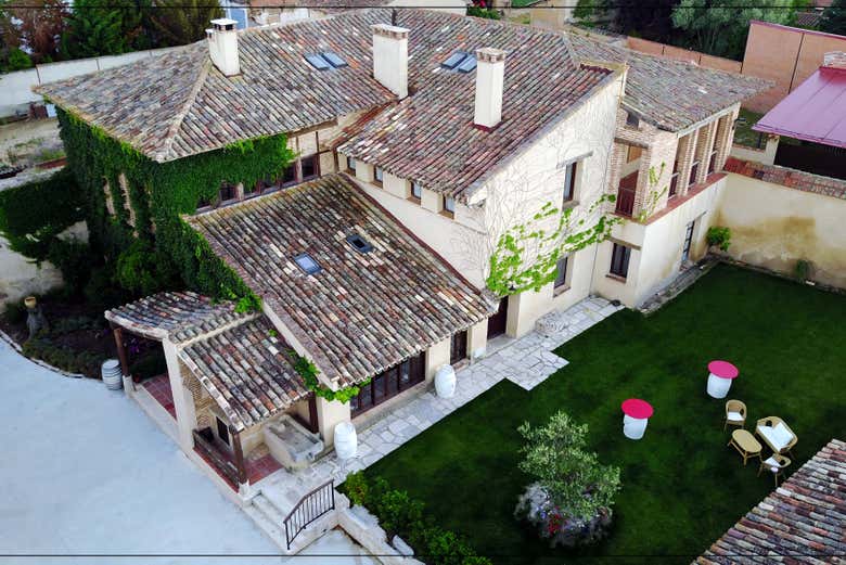Aerial view of Bodegas Campo Elíseo in La Seca, Rueda, Spain