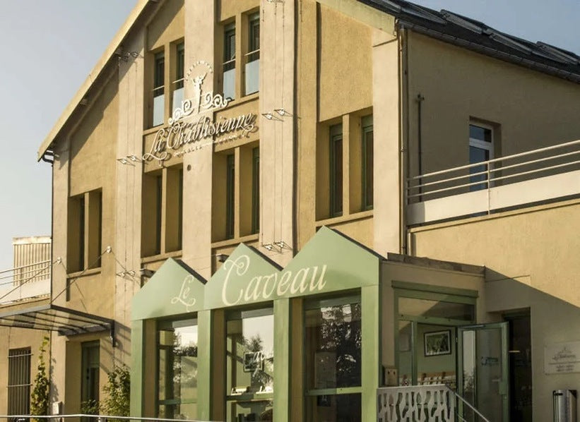 La Chablisienne winery and Le Caveau tasting room in Chablis, Burgundy, France