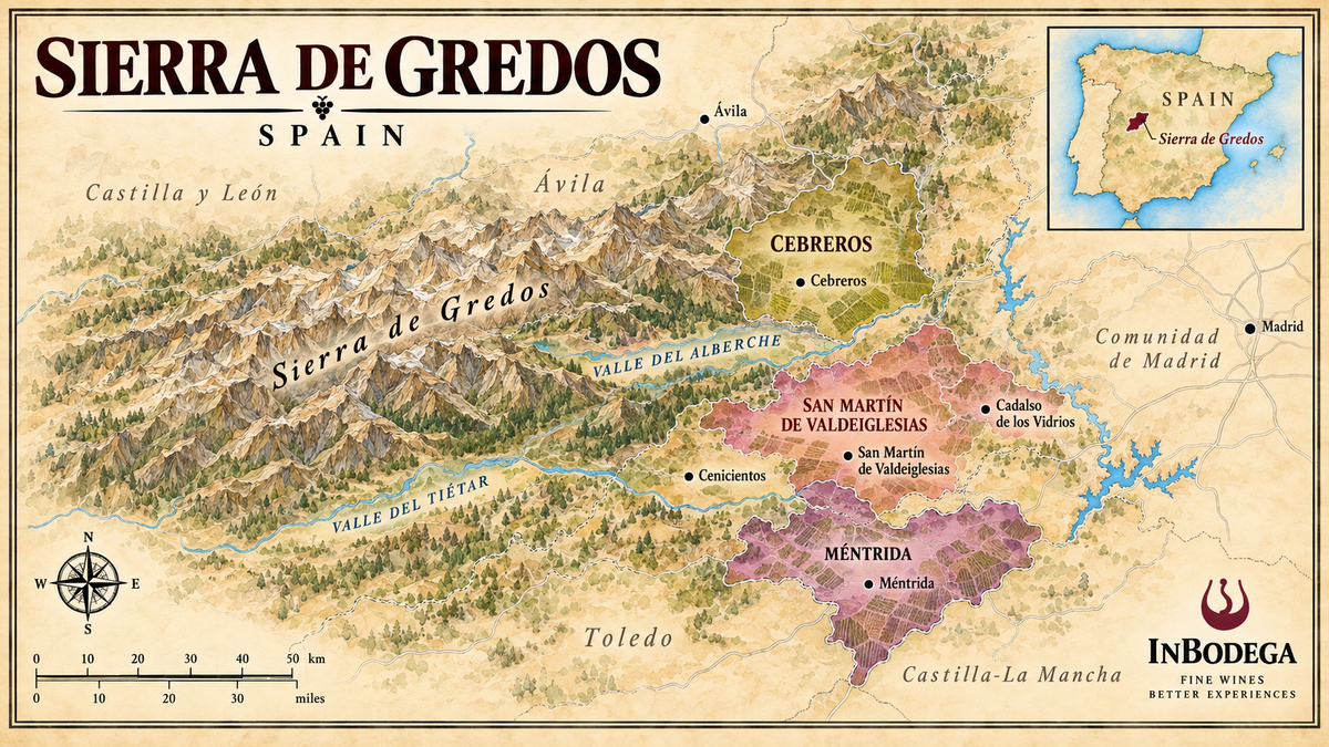 Sierra de Gredos Spain wine region map