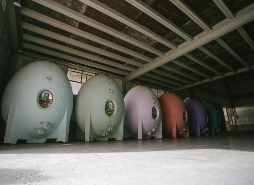 Uco Deus winery cellar in Paraje Altamira, Mendoza, Argentina