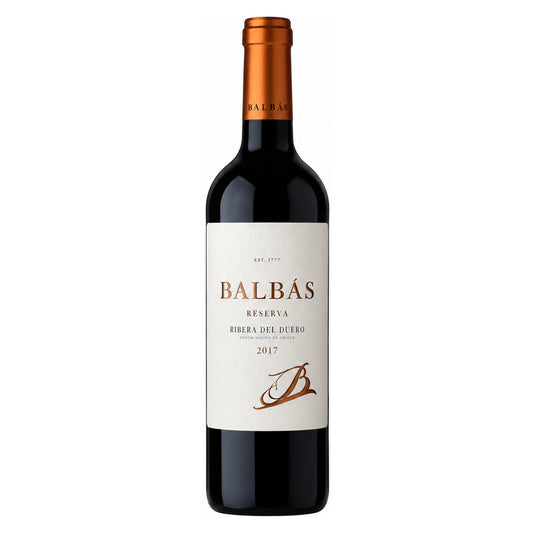 Bodegas Balbás – Reserva Vertical 2016-2017-2018 – Ribera del Duero Spain — one representative 2017 bottle from the three-vintage vertical collection