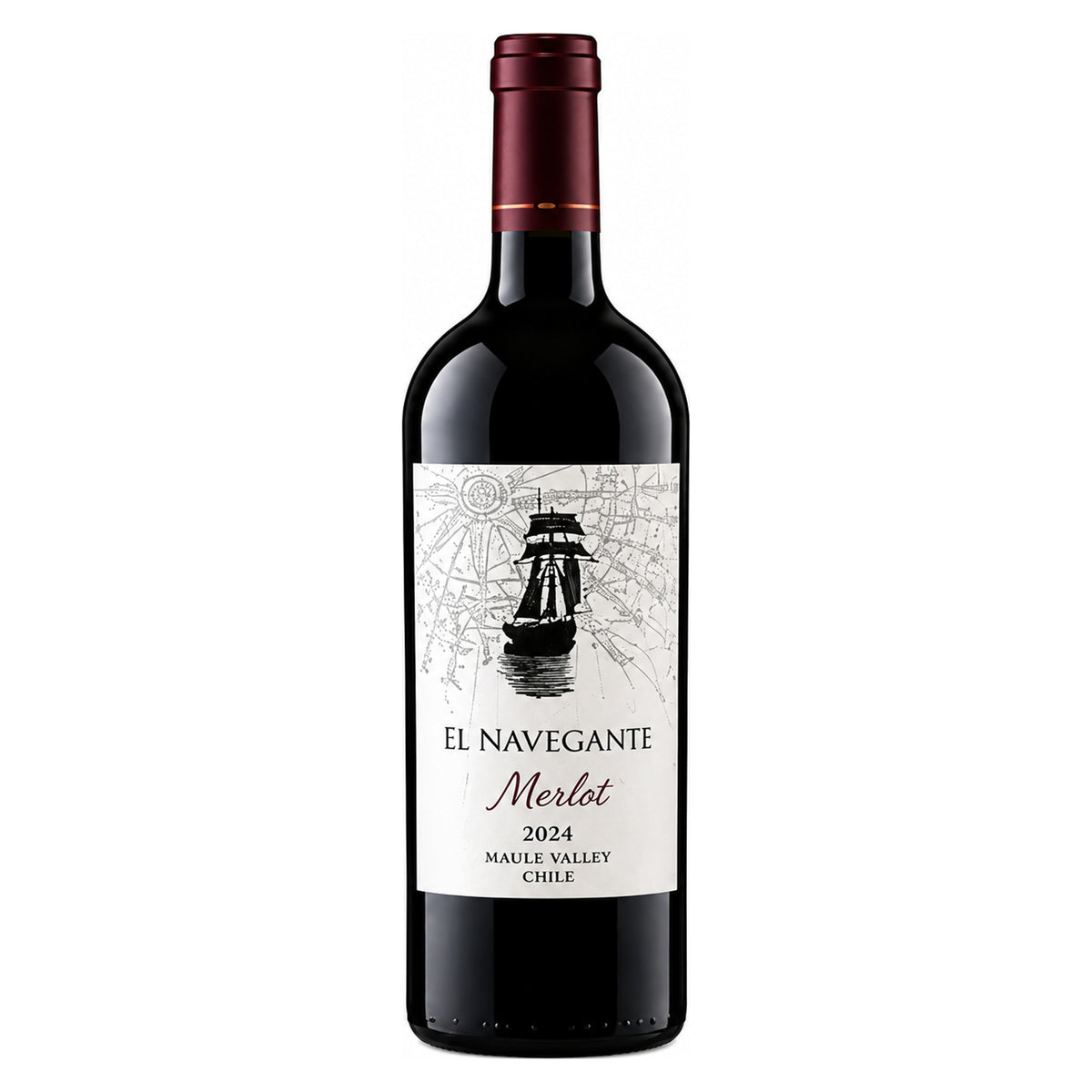Viña de Aguirre – El Navegante Merlot 2024 – Maule Valley Chile