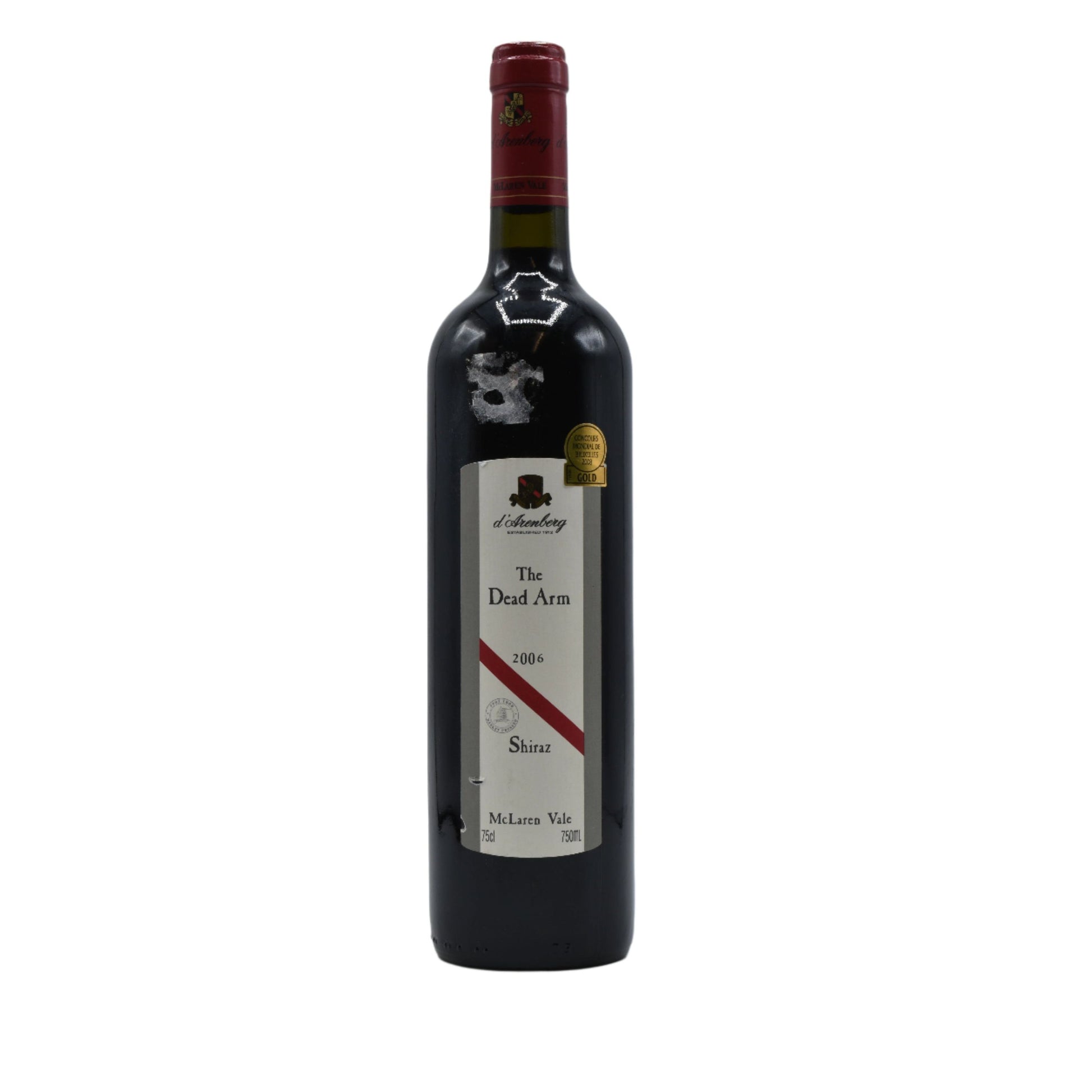 d'Arenberg The Dead Arm Shiraz 2006 wine bottle, McLaren Vale, Australia