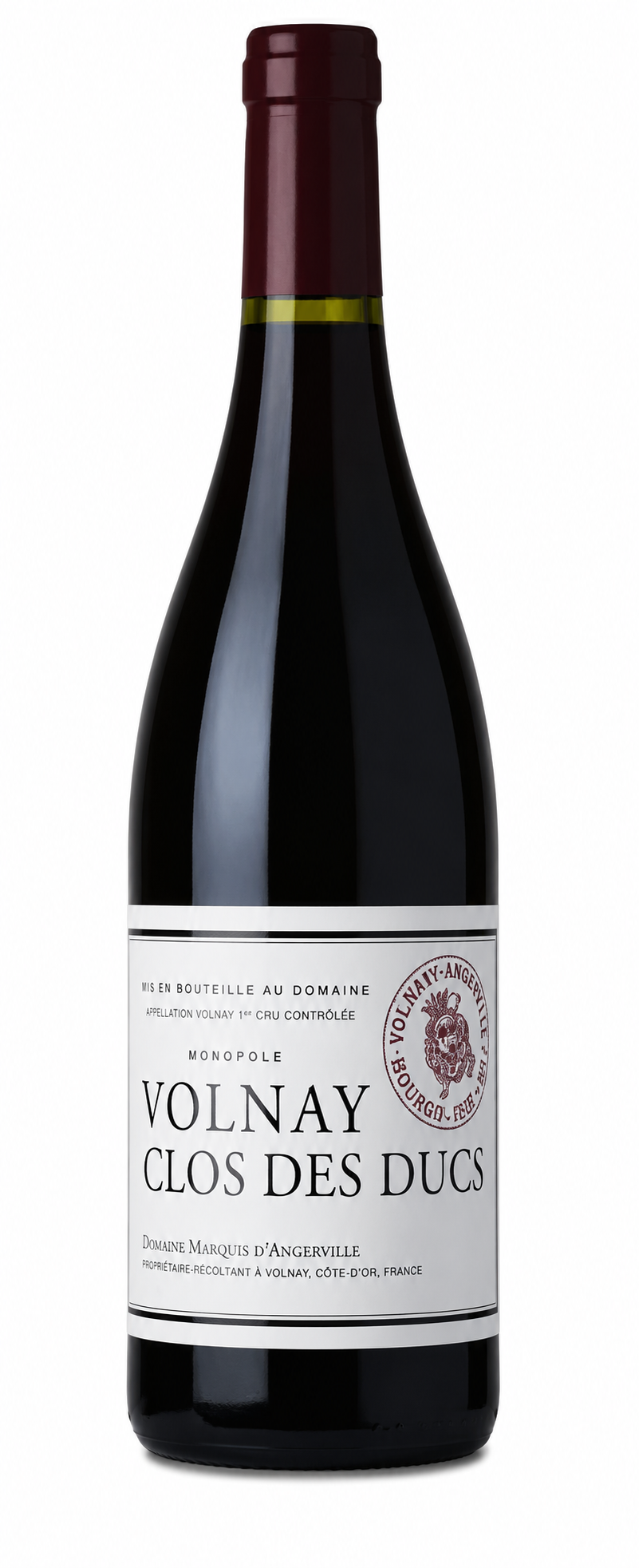 Domaine Marquis d'Angerville – Volnay Premier Cru Clos des Ducs – Burgundy France (bottle image)