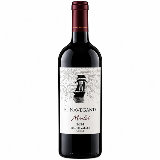 Bodegas Viña de Aguirre – El Navegante Merlot 2024 – Maule Valley Chile