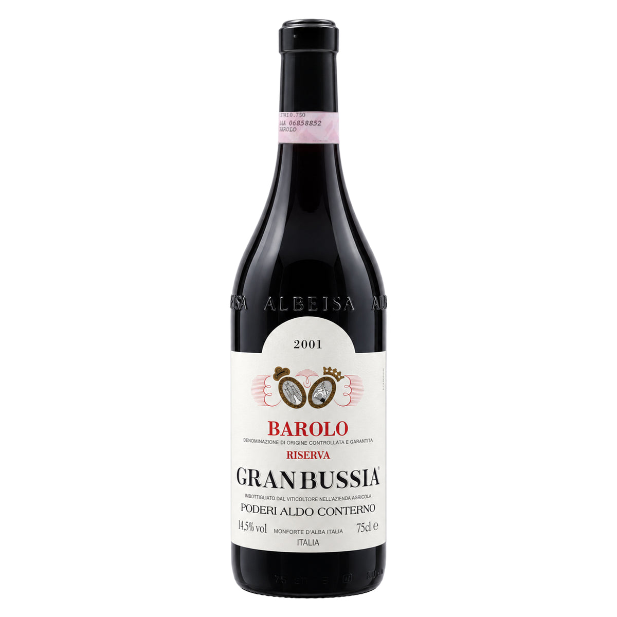 Poderi Aldo Conterno – Barolo Granbussia Riserva 2001 – Piedmont Italy — bottle with 2001 label