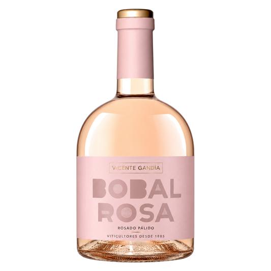 Bobal Rosa — polished representative bottle; vintage not printed