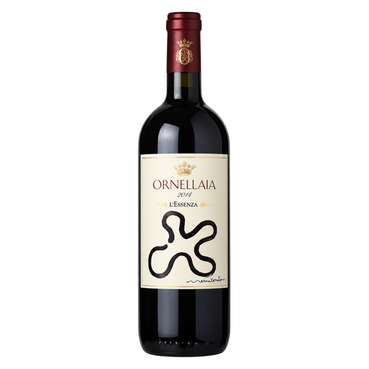 Ornellaia 2014 L’Essenza — polished bottle preserving supplied special label artwork