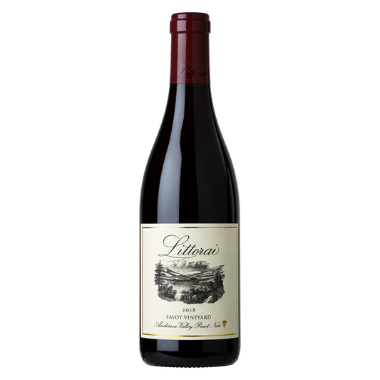 Littorai – Savoy Vineyard Pinot Noir 2018 – Anderson Valley USA — full front bottle on white background