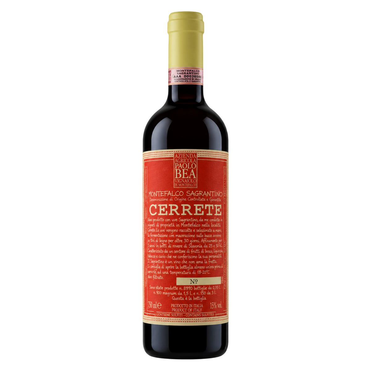 Paolo Bea – Montefalco Sagrantino Cerrete 2012 – Umbria Italy