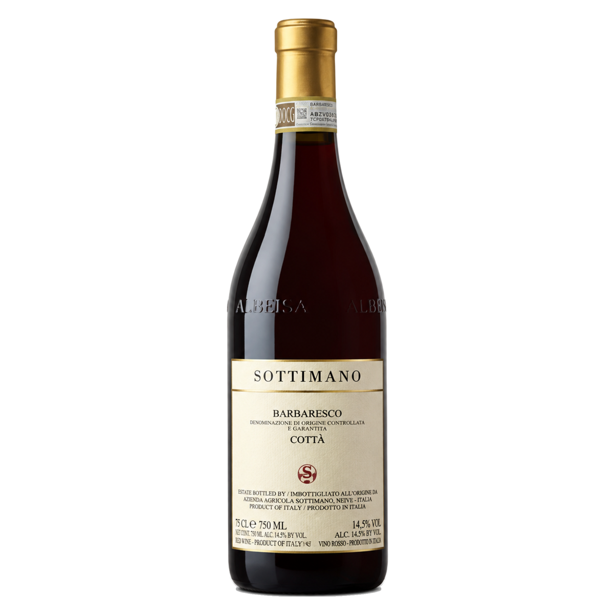 Sottimano – Barbaresco Cottà 2019 – Piedmont Italy — representative bottle, vintage not shown