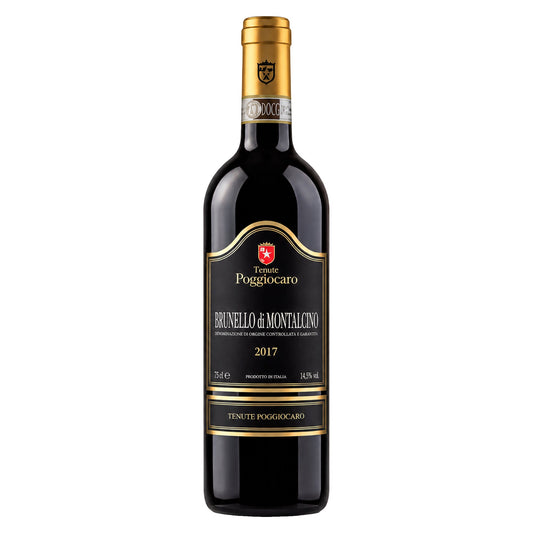 Tenute Poggiocaro – Brunello di Montalcino 2017 – Tuscany Italy — bottle with 2017 shown