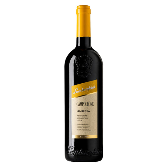 Tenuta Lamborghini – Campoleone 2011 – Umbria Italy — representative upright bottle, vintage not shown, white background.