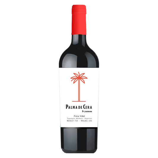 Tequendama Wines – Palma de Cera 2019 – Mendoza Argentina — representative upright bottle, vintage not shown, white background.