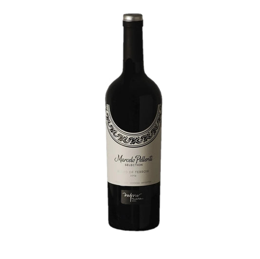 Bottle of Marcelo Pelleriti Blend of Terroir 2019 red wine from Mendoza, Argentina