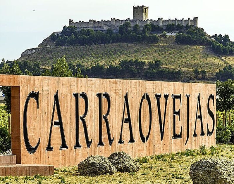 Pago de Carraovejas estate and Peñafiel Castle in Ribera del Duero, Spain