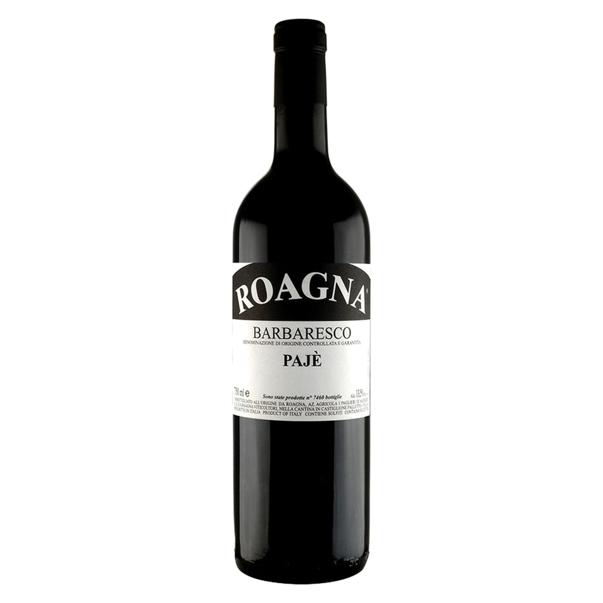 Roagna – Barbaresco Pajè 2016 – Piedmont Italy — representative bottle, vintage not shown