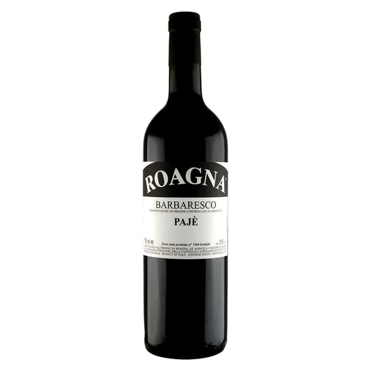 Roagna – Barbaresco Pajè 2016 – Piedmont Italy — representative bottle, vintage not shown