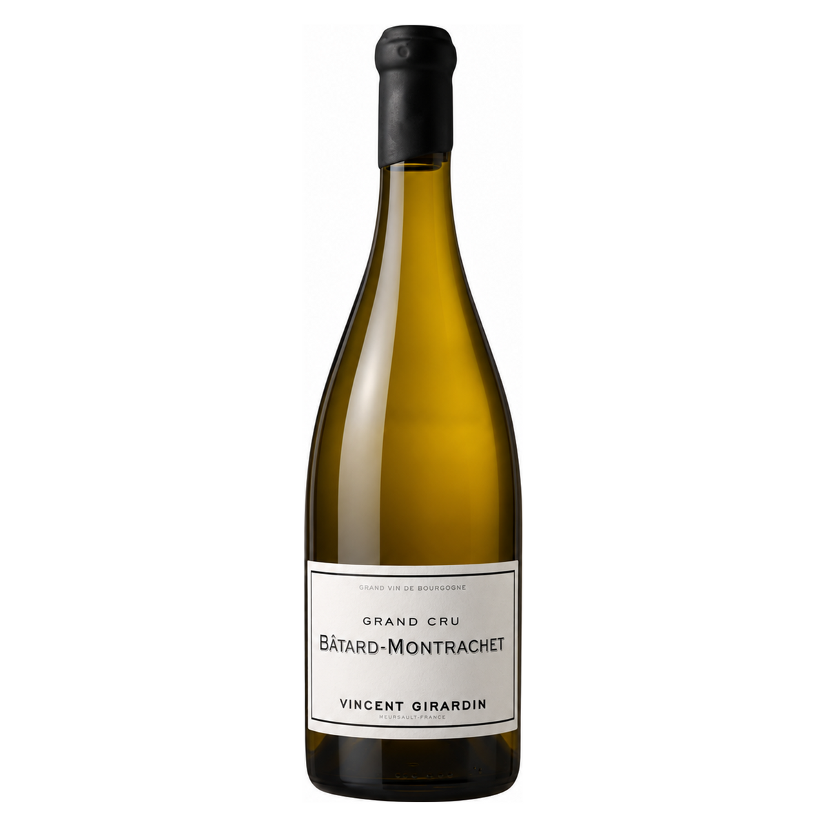 Vincent Girardin – Bâtard-Montrachet Grand Cru 2014 – Burgundy France — full front bottle on white background. Representative image; label vintage not shown.