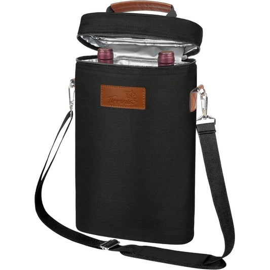 Dark Slate Gray Tirrinia 2-Bottle Wine Gift Tote Carrier – Stylish & Insulated Wine Bag Caná Wine Shop Accessories