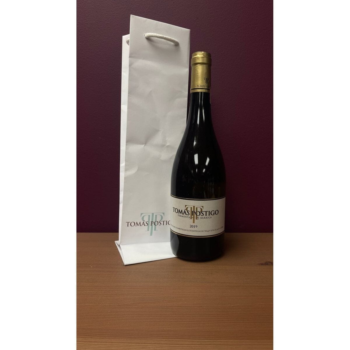 Dark Slate Gray Tomás Postigo Blanco Fermentado en Barrica 2019 Gift Bag – Barrel-Fermented Spanish White Wine Caná Wine Shop Wine