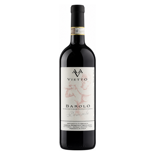 Vietto – Barolo Panerole 2019 – Piedmont Italy — front bottle on white background. Representative image; label vintage not shown.