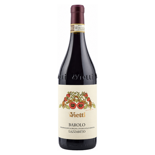 Vietti – Barolo Lazzarito 2015 – Piedmont Italy — front bottle on white background. Representative image; label vintage not shown.