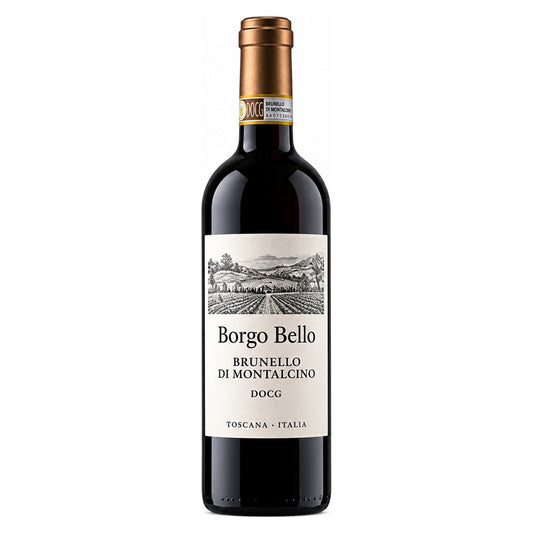 Borgo Bello – Brunello di Montalcino 2020 – Tuscany Italy — representative bottle, vintage not shown